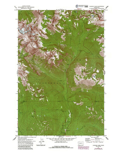 Western Michigan University WA-Chinook Pass: Authoritative US Topos 1971 digital map