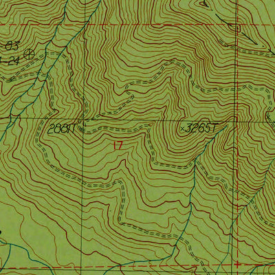 Western Michigan University WA-Cougar Mountain: Authoritative US Topos 1989 digital map