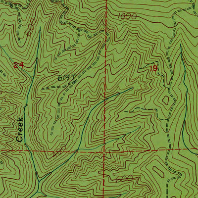 Western Michigan University WA-Dean Creek: Authoritative US Topos 1986 digital map