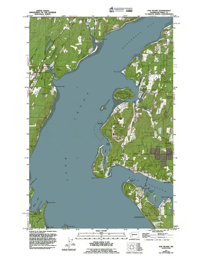 Western Michigan University WA-Fox Island: Authoritative US Topos 1953 digital map