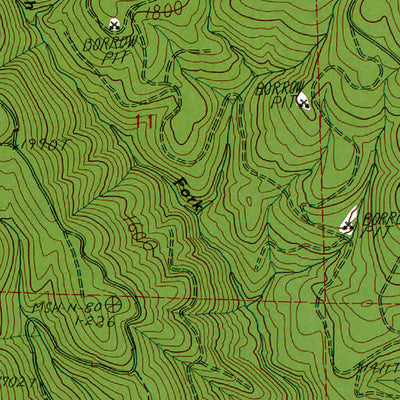 Western Michigan University WA-Georges Peak: Authoritative US Topos 1985 digital map