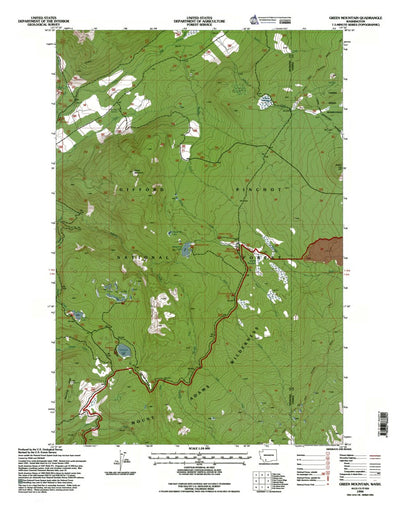 Western Michigan University WA-Green Mountain: Authoritative US Topos 1994 digital map