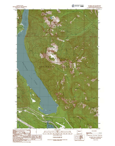Western Michigan University WA-Kachess Lake: Authoritative US Topos 1989 digital map