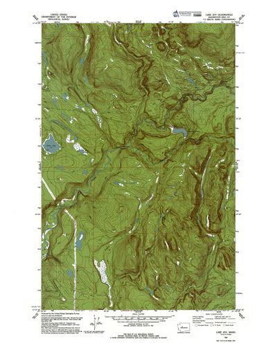 Western Michigan University WA-Lake Joy: Authoritative US Topos 1993 digital map