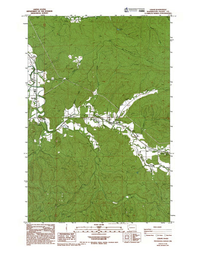 Western Michigan University WA-Lebam: Authoritative US Topos 1986 digital map