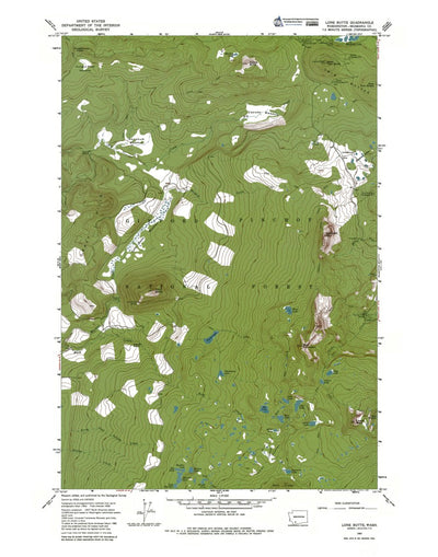 Western Michigan University WA-Lone Butte: Authoritative US Topos 1965 digital map
