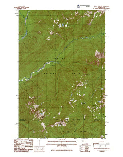 Western Michigan University WA-Mount Hoquiam: Authoritative US Topos 1990 digital map
