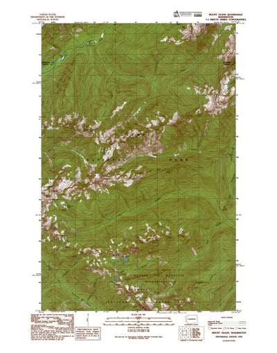 Western Michigan University WA-Mount Olson: Authoritative US Topos 1990 digital map
