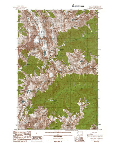 Western Michigan University WA-Mount Steel: Authoritative US Topos 1990 digital map