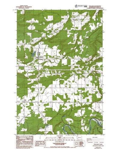 Western Michigan University WA-Onalaska: Authoritative US Topos 1984 digital map