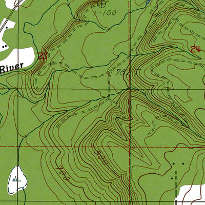 Western Michigan University WA-Onalaska: Authoritative US Topos 1984 digital map