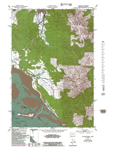 Western Michigan University WA-OR-Chinook: Authoritative US Topos 1949 digital map