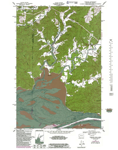 Western Michigan University WA-OR-Rosburg: Authoritative US Topos 1949 digital map