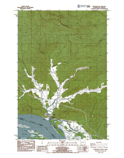 Western Michigan University WA-OR-Skamokawa: Authoritative US Topos 1985 digital map
