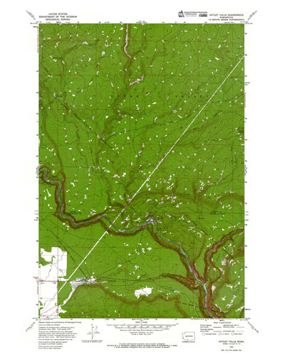 Western Michigan University WA-Outlet Falls: Authoritative US Topos 1970 digital map
