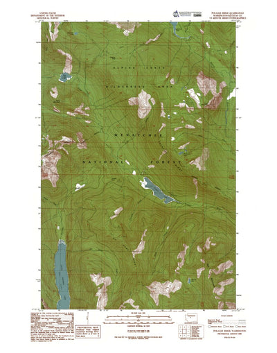 Western Michigan University WA-Polallie Ridge: Authoritative US Topos 1989 digital map