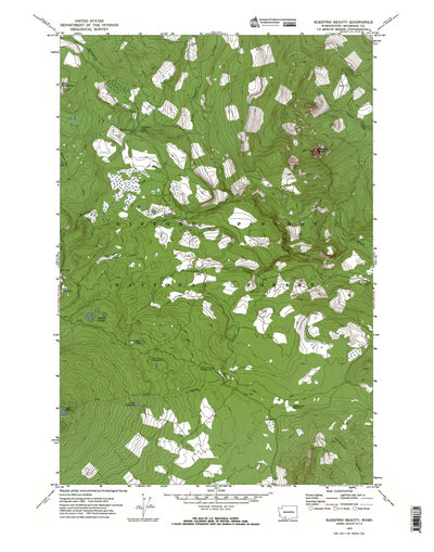 Western Michigan University WA-Sleeping Beauty: Authoritative US Topos 1970 digital map