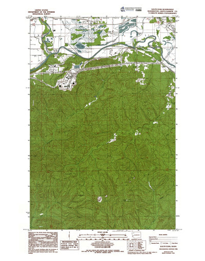 Western Michigan University WA-South Elma: Authoritative US Topos 1986 digital map