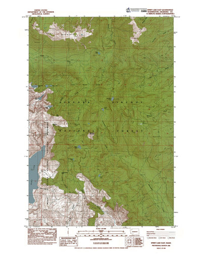 Western Michigan University WA-Spirit Lake East: Authoritative US Topos 1984 digital map