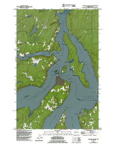 Western Michigan University WA-Squaxin Island: Authoritative US Topos 1959 digital map