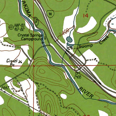 Western Michigan University WA-Stampede Pass: Authoritative US Topos 1989 digital map