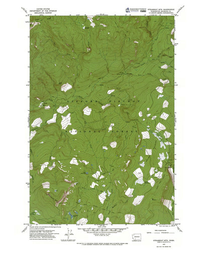 Western Michigan University WA-Steamboat Mnt: Authoritative US Topos 1970 digital map