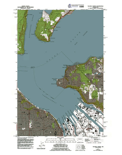 Western Michigan University WA-Tacoma North: Authoritative US Topos 1961 digital map