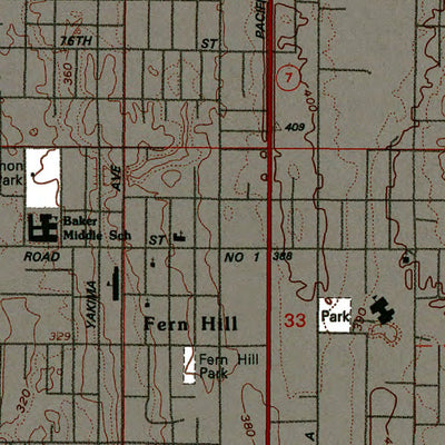 Western Michigan University WA-Tacoma South: Authoritative US Topos 1961 digital map
