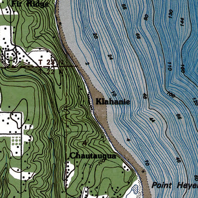 Western Michigan University WA-Vashon: Authoritative US Topos 1949 digital map