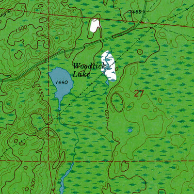 Western Michigan University WI-Clam Lake NE: Authoritative US Topos 1971 digital map