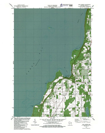 Western Michigan University WI-Egg Harbor: Authoritative US Topos 1982 digital map