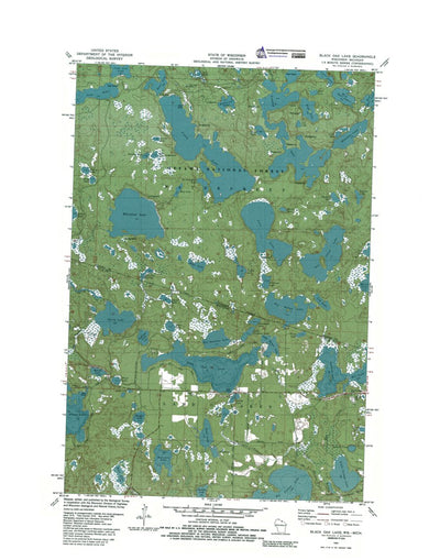 Western Michigan University WI-MI-Black Oak Lake: Authoritative US Topos 1981 digital map