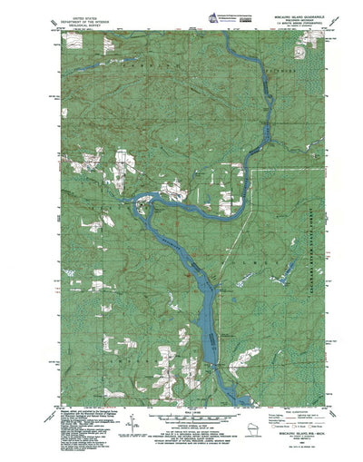 Western Michigan University WI-MI-Miscauno Island: Authoritative US Topos 1982 digital map