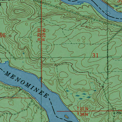 Western Michigan University WI-MI-Miscauno Island: Authoritative US Topos 1982 digital map