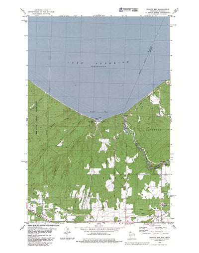 Western Michigan University WI-MI-Oronto Bay: Authoritative US Topos 1980 digital map