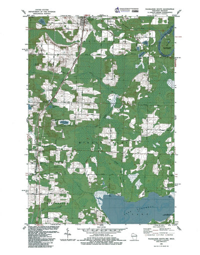 Western Michigan University WI-MI-Wausaukee South: Authoritative US Topos 1982 digital map