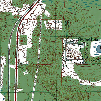 Western Michigan University WI-MI-Wausaukee South: Authoritative US Topos 1982 digital map