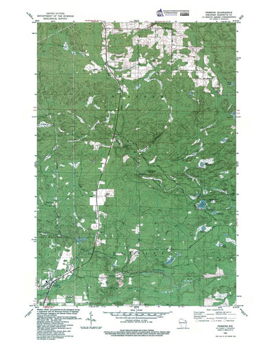 Western Michigan University WI-Pembine: Authoritative US Topos 1982 digital map