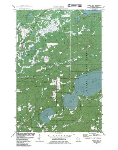 Western Michigan University WI-Pioneer Lake: Authoritative US Topos 1981 digital map
