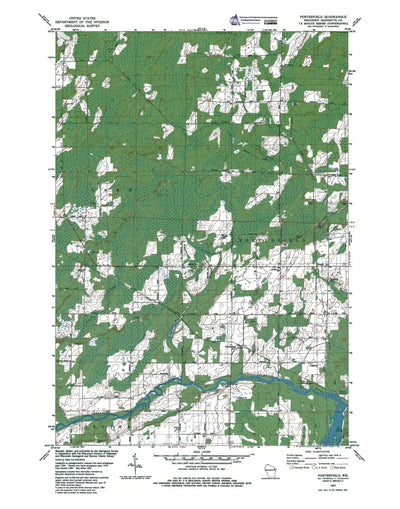 Western Michigan University WI-Porterfield: Authoritative US Topos 1982 digital map