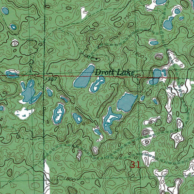 Western Michigan University WI-Star Lake: Authoritative US Topos 1982 digital map
