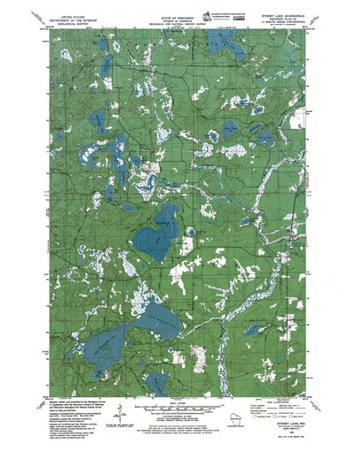 Western Michigan University WI-Stormy Lake: Authoritative US Topos 1982 digital map