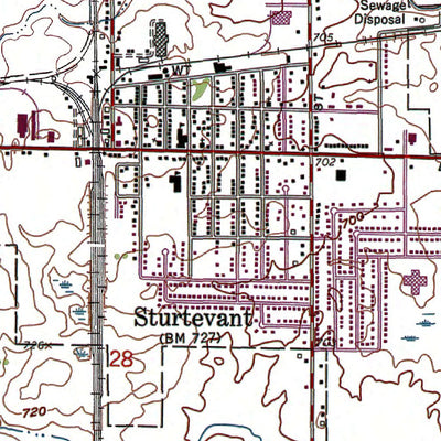 Western Michigan University WI-Sturtevant: Authoritative US Topos 1959 digital map
