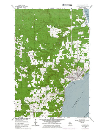 Western Michigan University WI-Washburn: Authoritative US Topos 1964 digital map