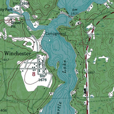 Western Michigan University WI-Winchester: Authoritative US Topos 1981 digital map