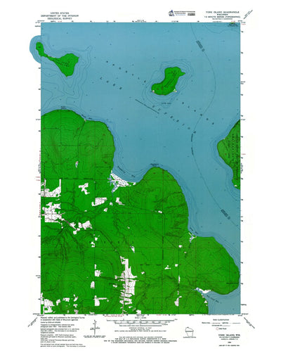 Western Michigan University WI-York Island: Authoritative US Topos 1964 digital map
