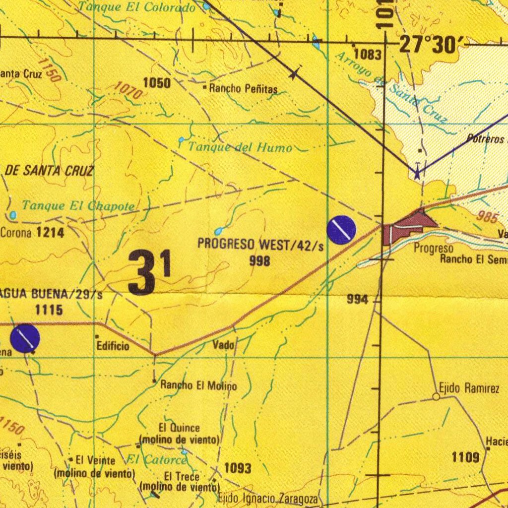 Nueva Rosita, 1993, 2nd edition of JOG Air NG-14-1 at 250000 scale Map ...