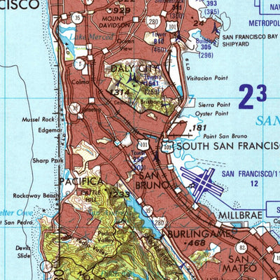WhatIs.At San Francisco, 1983, 2nd edition of JOG Air NJ-10-8 at 250000 scale digital map