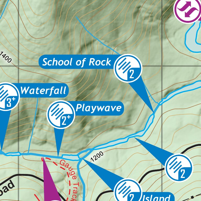 Snowy River 2 - Munyang to Island Bend - Whitewater Map by WHCC and ...