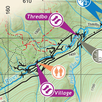 Thredbo River - Dead Horse Gap to Skitube - Whitewater Kayaking Map Preview 3
